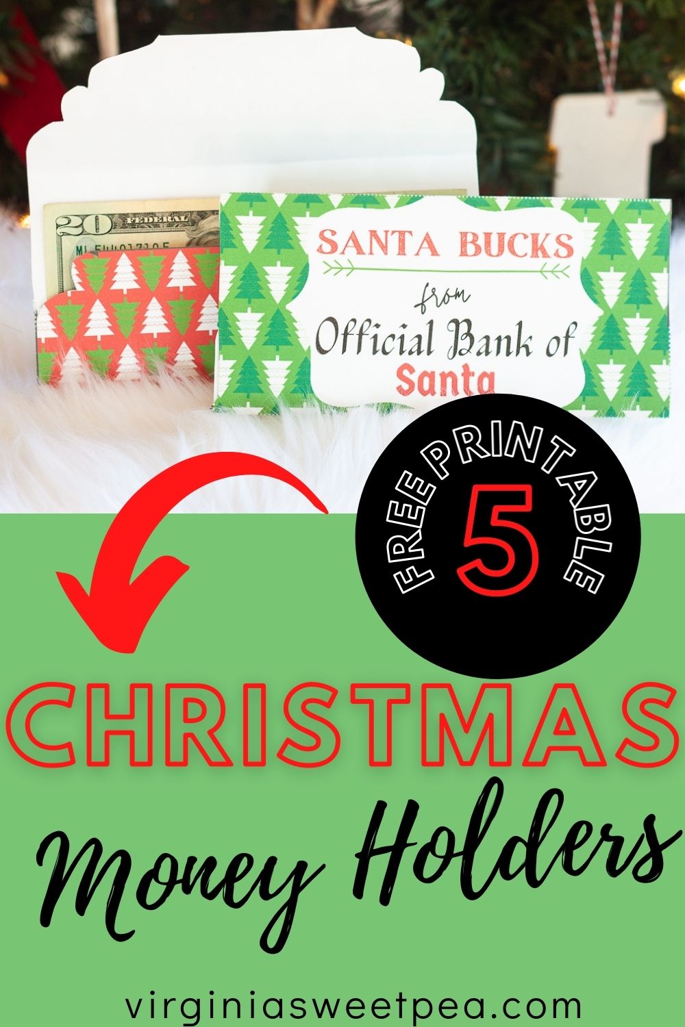 free printable christmas money holders - sweet pea
